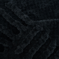 Couverture noire, jetés en polaire douce pour fauteuil de canapé, couverture texturée gaufrée floue, jet de couverture léger et chaud confortable