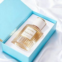 Flacon de parfum en verre de haute qualité 30ml 50ml 100ml Contenant vide avec pulvérisateur et couvercle Logo personnalisé et boîte cadeau disponibles