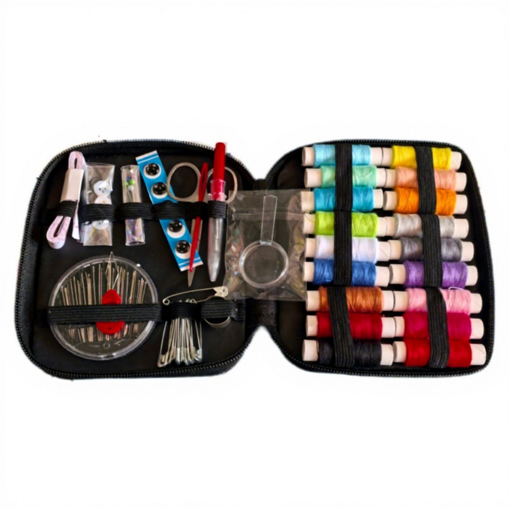 Kit da cucito con lente d'ingrandimento e ditale da 86 pezzi
