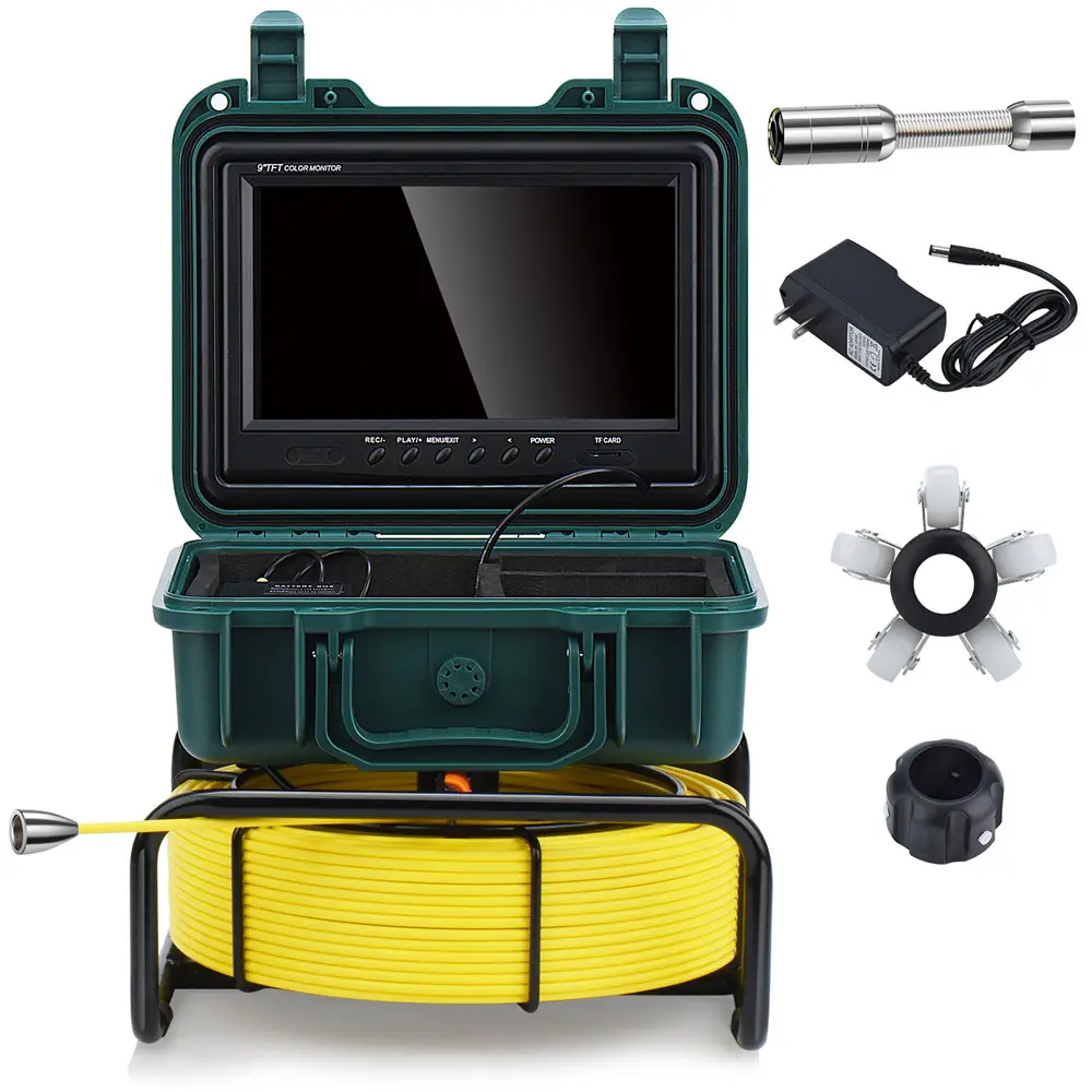 50M Rohr inspektions kamera Abwasser kanal Abfluss kamera Endoskop Inspektions kamera IP68 Wasserdichtes DVR Video mit Lichtern aufnehmen