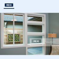 Fenêtre coulissante verticale double vitrage en aluminium à rupture de pont thermique, faible émissivité, étanche et coupe-vent pour salon, balcon, chambre
