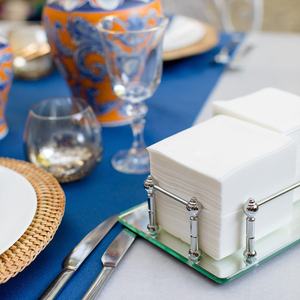 白色一次性定制带标志印刷鸡尾酒会婚礼用白纸餐巾纸 - Product Image 4