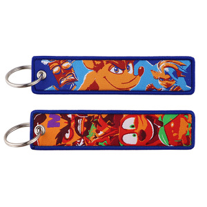 14 Designs Wholesale Support <b>Custom</b> Rick and Morty Mini Embroidery Hoop <b>Keychain</b> Anime Double Sided Luxury Car Keyring for Men - Product Image 6