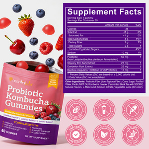 Gomitas Probióticas Veganas Sin OMG de Acentiallabs para el Apoyo Inmunológico con Probióticos y Suplemento de Fibra para la Salud Intestinal de Adultos - Product Image 3