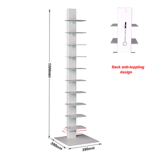 Étagère à livres à 10 niveaux, bibliothèque en métal sur pied, bibliothèque verticale en acier <span class=keywords><strong>invisible</strong></span> - Product Image 2