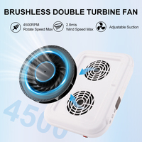 2025 2-en-1 2 ventilateurs 170w collecteur de poussière d'ongles et 85w perceuse à ongles sans brosse Salon professionnel Logo personnalisé prix usine