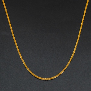 Collar de Cadena de Acero Inoxidable Hipoalergénico, Sin Decoloración, Oro Real de 18k, Oro Sólido, para Hombres, Mujeres y Niños - Product Image 5