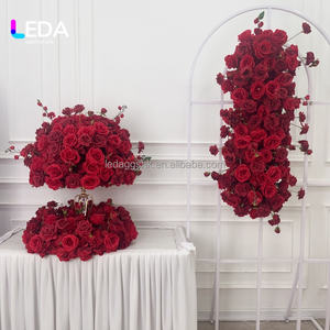 LEDA Artículos para Bodas, Centro de Mesa Elegante para Boda, Bola de Flores de Rosa Blanca, Ramo de Flores Artificiales de Seda para Decoración de Bodas - Product Image 6