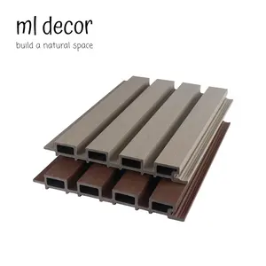 External Pvc Wood Plastic Composite Exterior Wall Cladding Waterproof Fluted Wpc Wall Panel