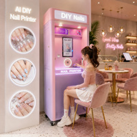 Distributeur automatique d'imprimantes à ongles en libre-service, installable en centre commercial, avec écran tactile 15,6'', paiement multi-mode et contrôle de programme à distance