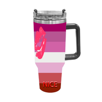 Gobelet isotherme en acier inoxydable de 40 oz, thème lesbien et gay, personnalisé, pour les déplacements en ville, le camping, les pauses au bureau