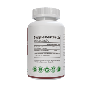 Suplemento de Arroz de Levadura Roja con CoQ10, OEM/ODM, Gran Venta, Apoya la Salud del Corazón, la Energía, las Articulaciones y la Digestión, 60 Unidades - Product Image 4