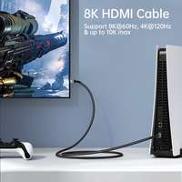 Cable HDMI 2.1 de 8K, 48 Gbps, Ultra HD 8K60Hz 4K120Hz EARC, Cable de Video Trenzado de Nailon y Aleación de Aluminio para Monitor