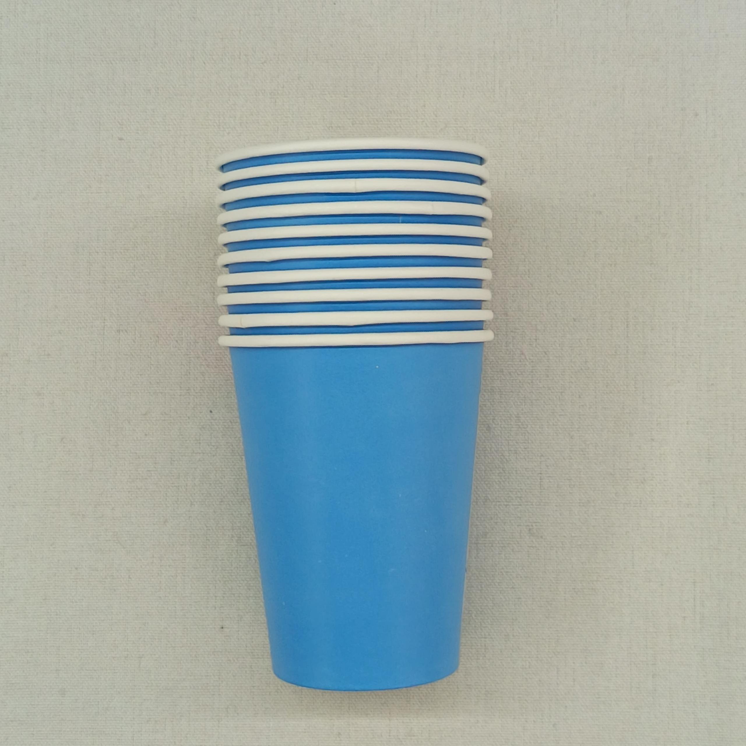 vaso de papel azul de 9 oz * 10 piezas