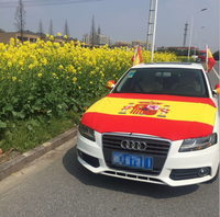 Logo personnalisé drapeau espagne couverture de capot moteur de voiture drapeau de capot de voiture