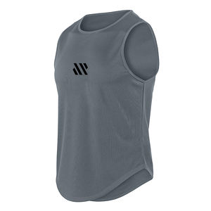 Coton grande taille hommes débardeurs sans manches entraînement maille matériel séchage rapide athlétique course Gym Muscle plage - Product Image 6