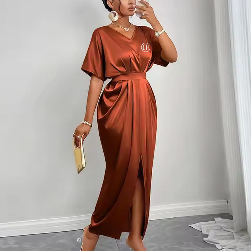 Yellow Green Dress Elegant Women's Clothing for 2024