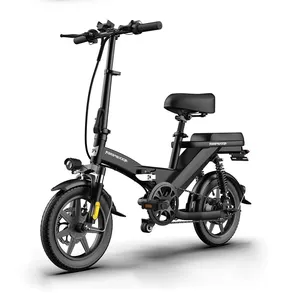 Sepeda Rangka Lipat Listrik Banian, Sepeda 14 Inci 500 Watt 14 1000W 48V untuk Dewasa Paling Populer