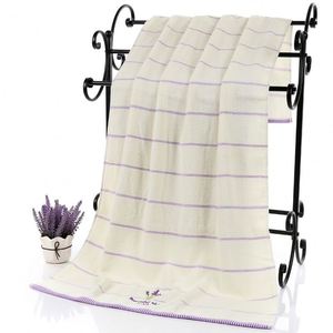 Ensemble de salle de bain de luxe en coton 100% lavande, violet et blanc, serviette absorbante pour le bain, la plage, l'hôtel - Prix - Product Image 4