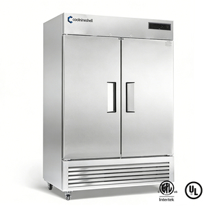 Congélateur commercial à refroidissement par air, réfrigérateur à double porte, homologué pour l'efficacité énergétique, garantie 5 ans, CNS023D, acier inoxydable - Product Image 1