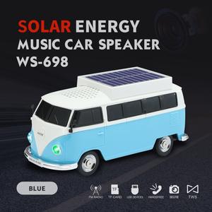 WS698 altavoz Solar inalámbrico Retro Boombox Parlantes Portatil <span class=keywords><strong>Caixa</strong></span> <span class=keywords><strong>De</strong></span> Som Bluetooh bus altavoces para coche con luces <span class=keywords><strong>de</strong></span> cristal - Product Image 4