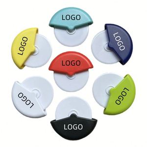 Cheap Kitchenware Custom Logo Printed <b>Plastic</b> Blade Handheld Pizza Slicer Server Round Cutter <b>Wheel</b> - Product Image 1