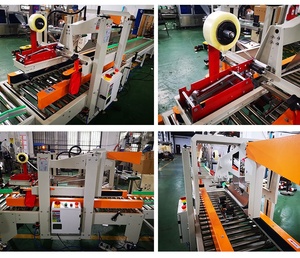 Machine d'emballage automatique pour sceller les boîtes/cartons en carton avec ruban adhésif, scellage du dessus et du dessous - Product Image 5