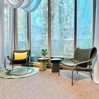 Canapé trois places moderne et minimaliste en alliage d'aluminium pour cour extérieure, chaise à bascule de loisirs, mobilier d'extérieur pour villa et balcon