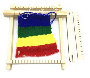 Nuevo hecho a mano telar de madera DIY telar juguetes de los niños máquina de tejer juguete educativo