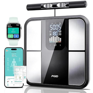 Báscula Inteligente de Grasa Corporal con 8 Electrodos, Pantalla a Color, 58 Datos, IMC, Grasa Muscular y Visceral, Sincronización con APP, 24 Usuarios, Modo Sin Conexión, Bluetooth - Product Image 1