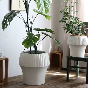 Grand pot à plantes en argile de magnésium de style nordique minimaliste pour salon, <span class=keywords><strong>sur</strong></span> <span class=keywords><strong>pied</strong></span>, Schefflera, pot en <span class=keywords><strong>bois</strong></span> - Product Image 4