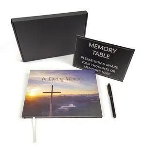 Celebration of Life Memorial Service Memorial Guest Book for Funeral Guestbook for Sign in Hardcover Funeral Guest Book
