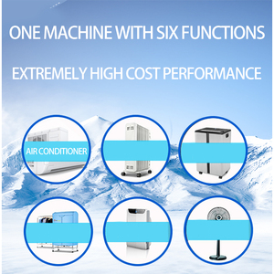 Portable Dual-Temperature Commercial Air Conditioner Mobile Air Cooler with Compressor 9500 BTU 1.25 Floor Standing 220V - Product Image 2