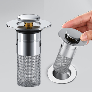 Nuevo 2026 Filtro desagüe de piso emergente para lavabo, atrapapelos de acero inoxidable, cesta de filtro, tapón y colador para lavabo de baño - Product Image 5
