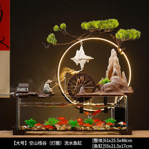 Adorno <span class=keywords><strong>de</strong></span> cascada <span class=keywords><strong>de</strong></span> rocalla <span class=keywords><strong>de</strong></span> cerámica, fuente <span class=keywords><strong>de</strong></span> <span class=keywords><strong>agua</strong></span> <span class=keywords><strong>de</strong></span> cascada <span class=keywords><strong>de</strong></span> humo para interiores con pecera ligera para decoración <span class=keywords><strong>de</strong></span> escritorio <span class=keywords><strong>de</strong></span> oficina en casa - Product Image 6