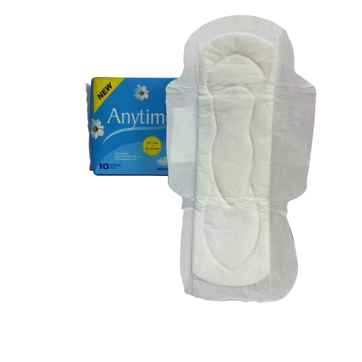 Organic Cotton Sanitary Pad Breathable Eco Friendly Heavy Flow Overnight Soft Care Maternity Pads Disposable Sanitary Napkin