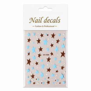 Autocollants pour ongles pentagramme 3D, styles variés, autocollants pour ongles en forme d'étoile imperméables pour la création de manucures DIY - Product Image 6