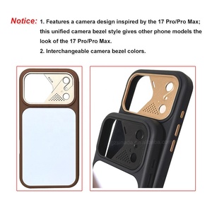 Sublimation Phone <strong>Case</strong> Blanks, 2D Heat Press Magnetic Tough Phone Cover With Metal Buttons For Iphone <strong>17</strong> <strong>Pro</strong>, Colorful TPU PC - Product Image 5