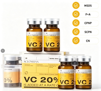 Sérum Ampoule Anti-Âge et Éclaircissant avec Centella Asiatica, Vitamine C, Acide Hyaluronique et Alpha Arbutine, Convient aux Salons de Beauté