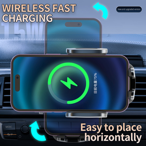 Sạc không dây ô tô tự kẹp 15W sạc nhanh, xoay 360 độ, giá đỡ điện thoại kẹp khe gió ô tô, sạc không dây - Product Image 5