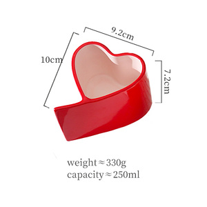 แก้วกาแฟเซรามิกรูปหัวใจหวานชุดของขวัญวันวาเลนไทน์3D ออกแบบโลโก้ได้ตามต้องการ - Product Image 3