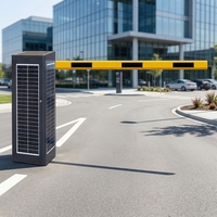 Barrière de stationnement solaire intelligente IP55, moteur sans balais 24V DC, batterie 100W 156Ah, système solaire pour barrières de circulation à distance