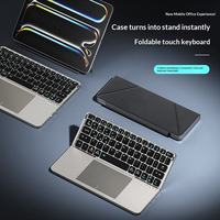 Yeni Katlanabilir Tasarım BT Kablosuz Klavye Dokunmatik Yüzey Fare Simülasyonu 78 Tuşlu Membran USB Type-C 3 Tuşlu Tablet Bilgisayarlar için