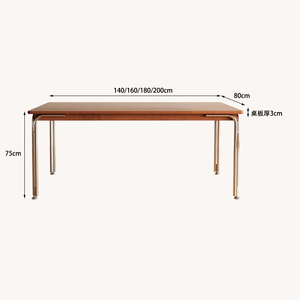 Mesa de comedor de madera maciza de estilo japonés nórdico de mediados de siglo con sillas, diseño pequeño Rectangular Medieval para uso en hoteles - Product Image 5
