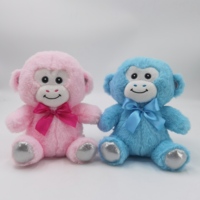 Peluche douce en gros, singe personnalisé, animaux de la jungle en peluche, jouets réconfortants en coton PP pour la décoration de fête d'anniversaire des enfants
