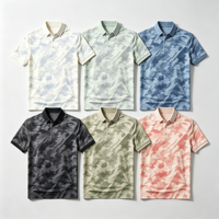 Nouveau design personnalisé, anti-boulochage, impression numérique unie, col mandarin, style vintage, perlé, anti-bactérien, extensible dans les 4 sens, pour le golf