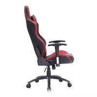 Chaise de jeu en cuir synthétique PU avec cadre en fer, éclairage RGB, accoudoirs ergonomiques extensibles, inclinable, pivotante, style racing moderne, cinq étoiles