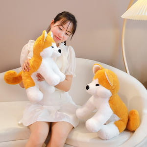 Peluche personnalisée en coton PP, représentant un chien <span class=keywords><strong>Akita</strong></span> assis, 35-45 cm, pour enfants, apaisante, ressemblant à un Shiba <span class=keywords><strong>Inu</strong></span> - Product Image 3