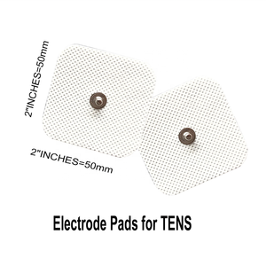 Elektroda Pad Perekat Non-Woven 4*4cm dengan Snap Perekat 3.5/3.9mm Putih Merek QD untuk Pusat Rehabilitasi Pereda Nyeri - Product Image 2