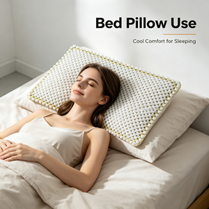 Funda de Almohada Refrescante de Ágata y Jade, Tapete de Masaje de Piedra Natural para la Columna Cervical y el Sueño, Transpirable y Lavable para SPA en Casa - Product Image 4